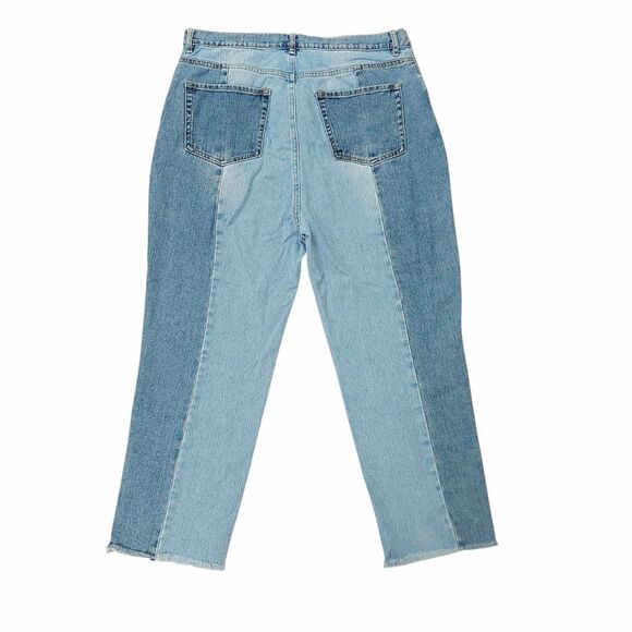 Pacsun Jeans Womens 32x24 Two-Tone Blue High Rise Straight Cotton Retro Y2K - Picture 5 of 12